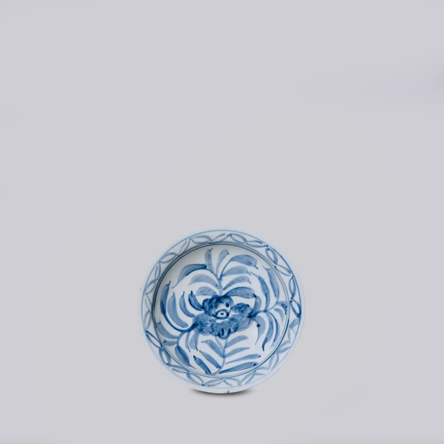Small Blue and White Floral Dish