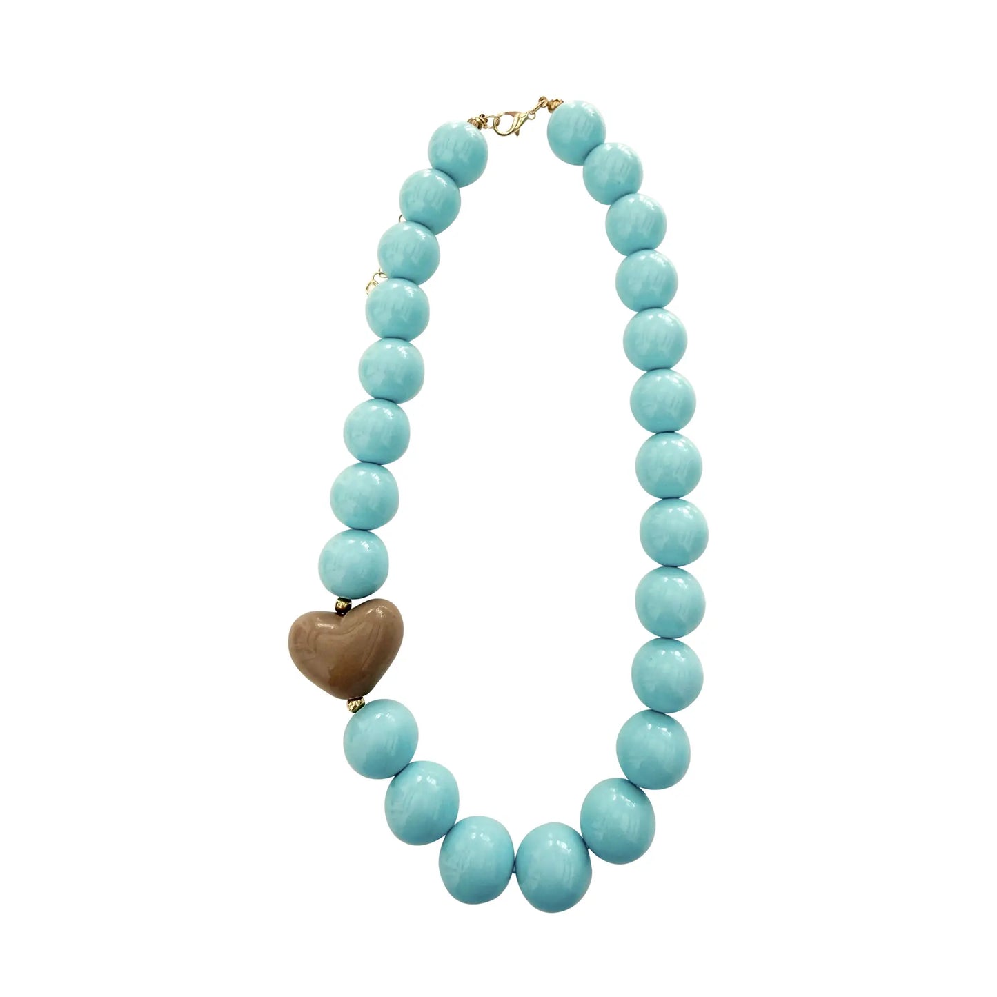 Judy Aqua Heart Necklace