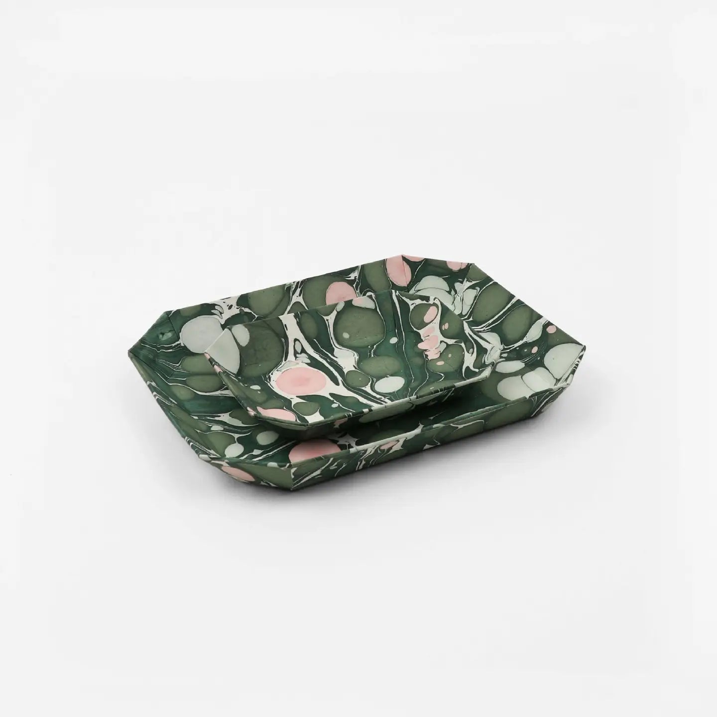 Marbled Octagonal Tray Set
