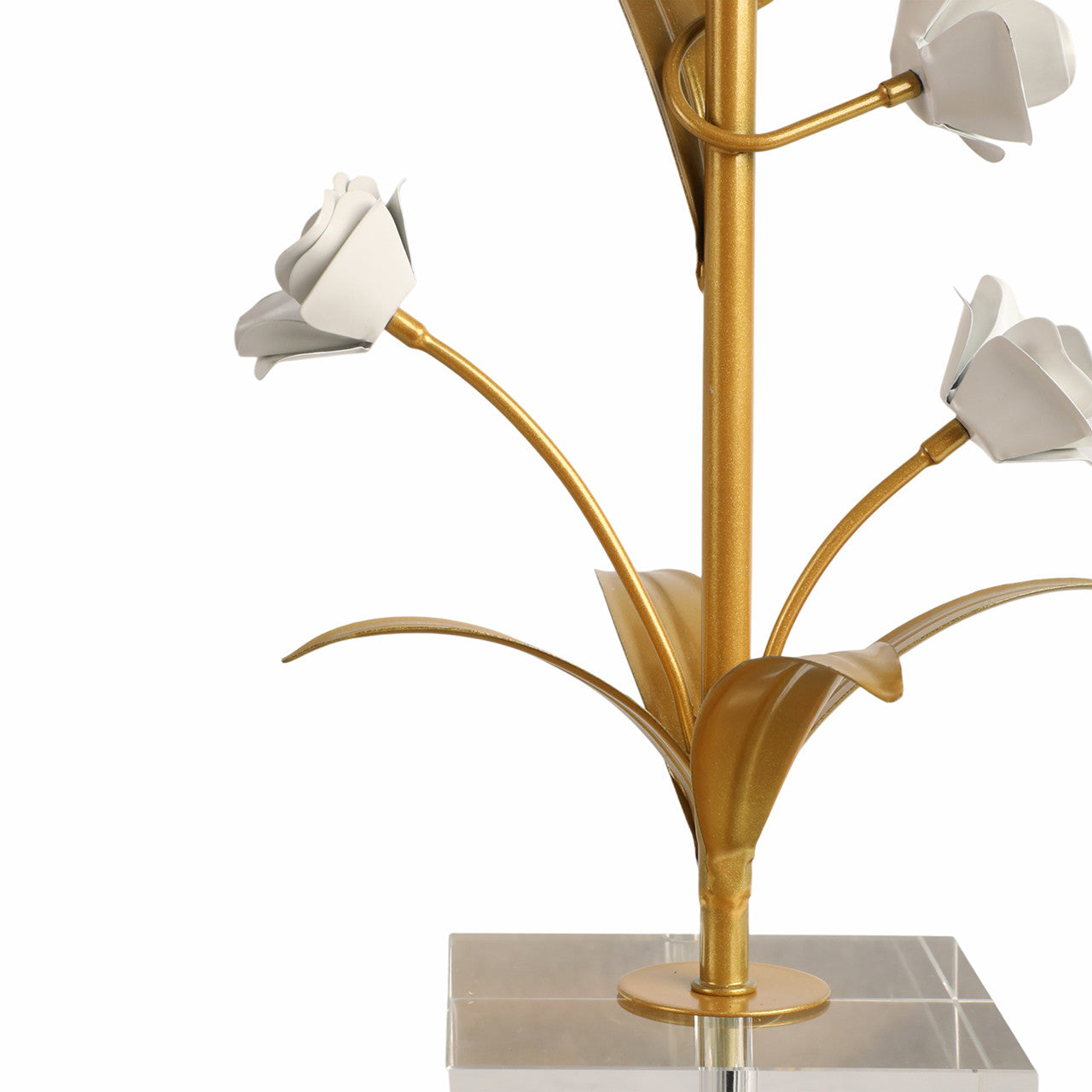 Floral Brass Lamps