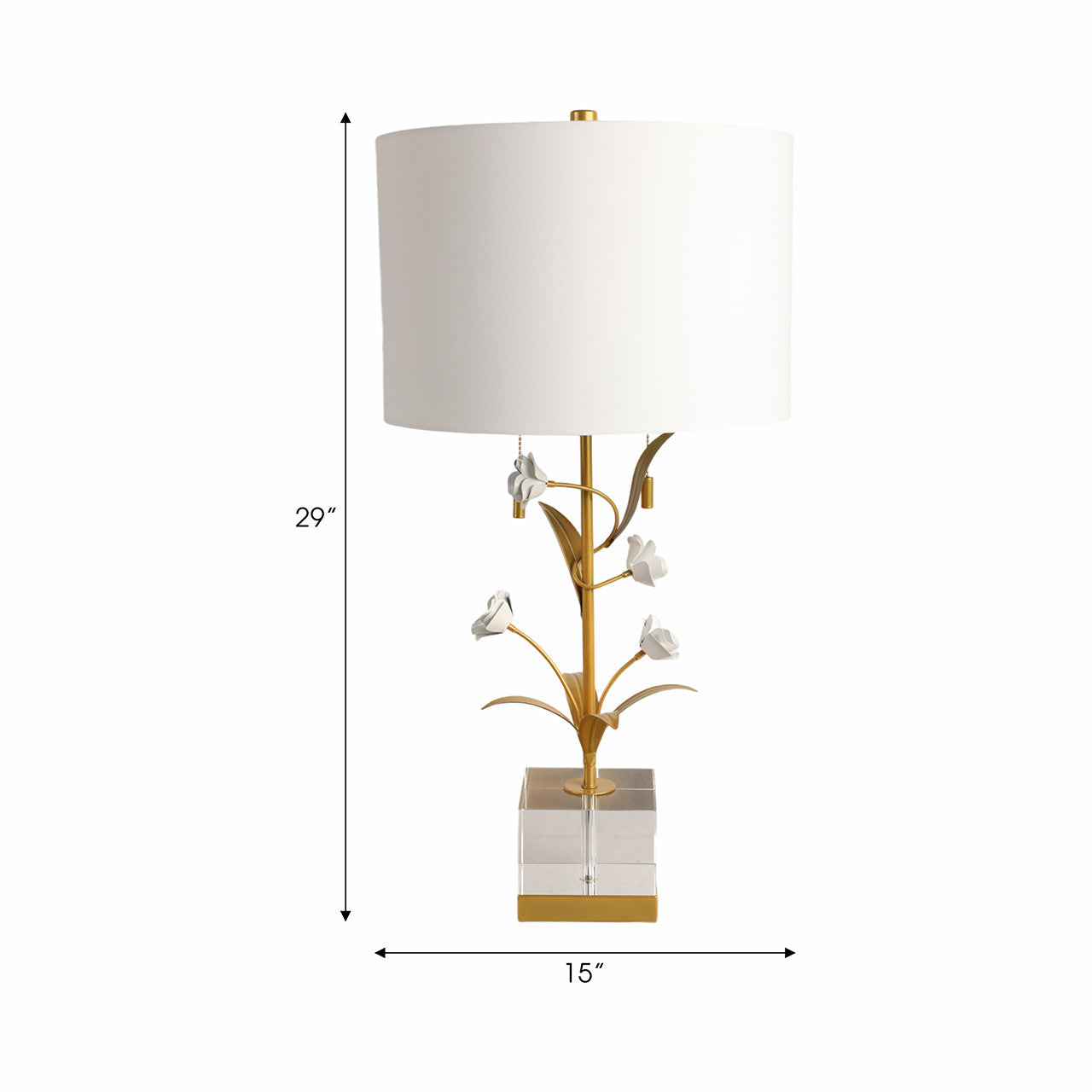 Floral Brass Lamps
