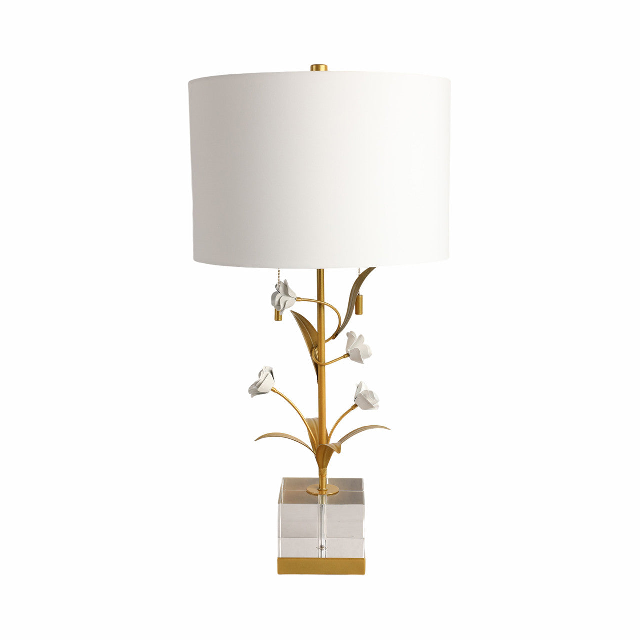 Floral Brass Lamps