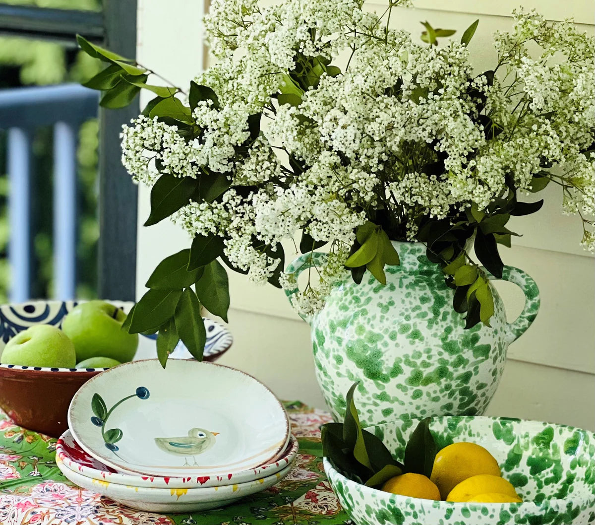 Green Splatter Jug