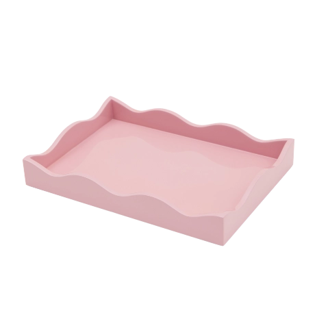 Wavy Pink Lacquer Tray