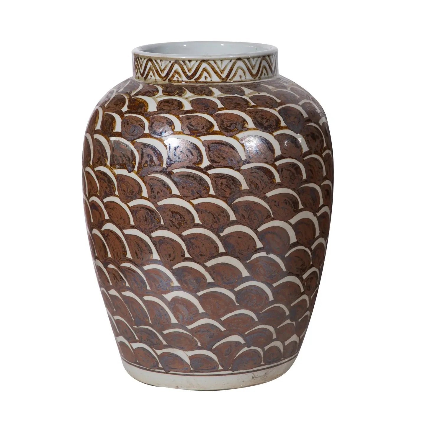 Brown Fish Scale Jar