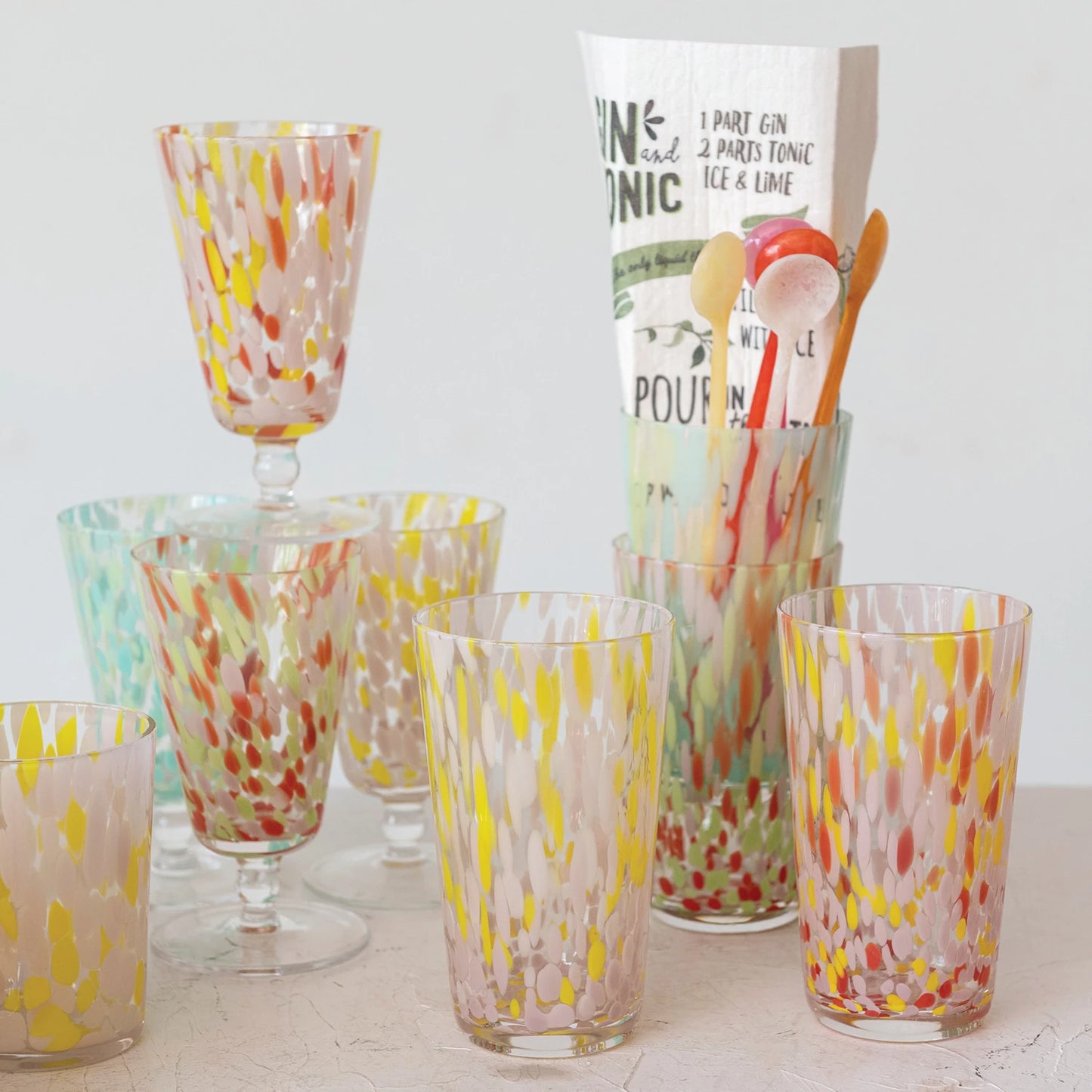 Confetti Drinking Glass