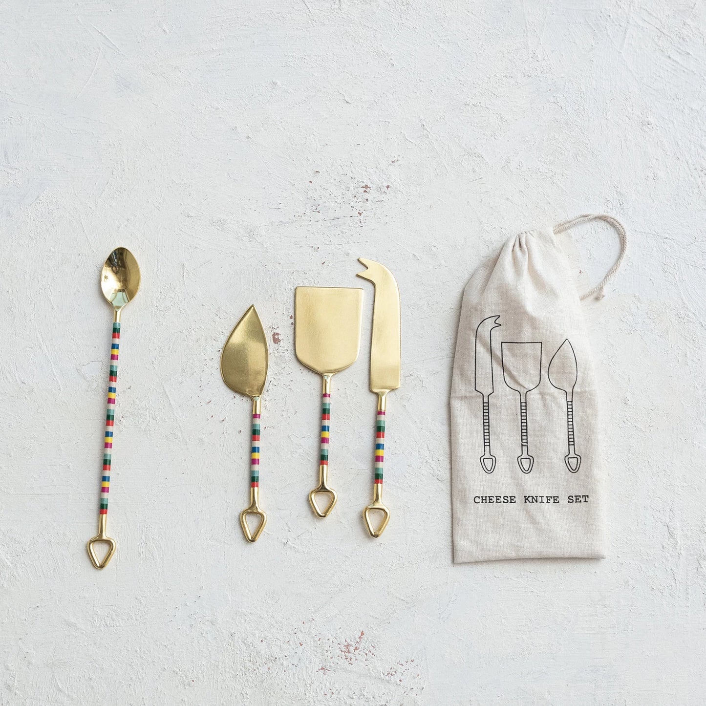 Rainbow Cheese Servers, Set of 3