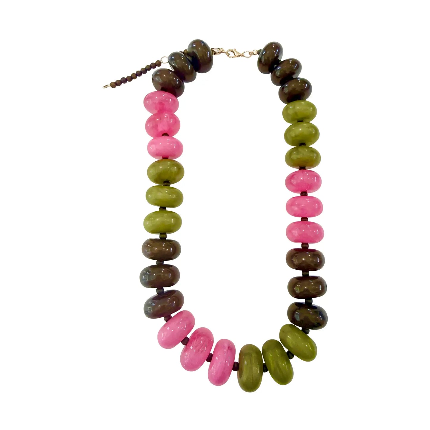 Carissa Pink and Brown Necklace