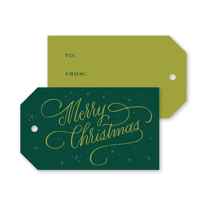 Green Holiday Gift Tags