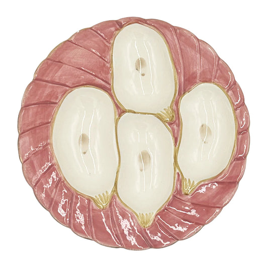 Pink and Gold Oyster Plate