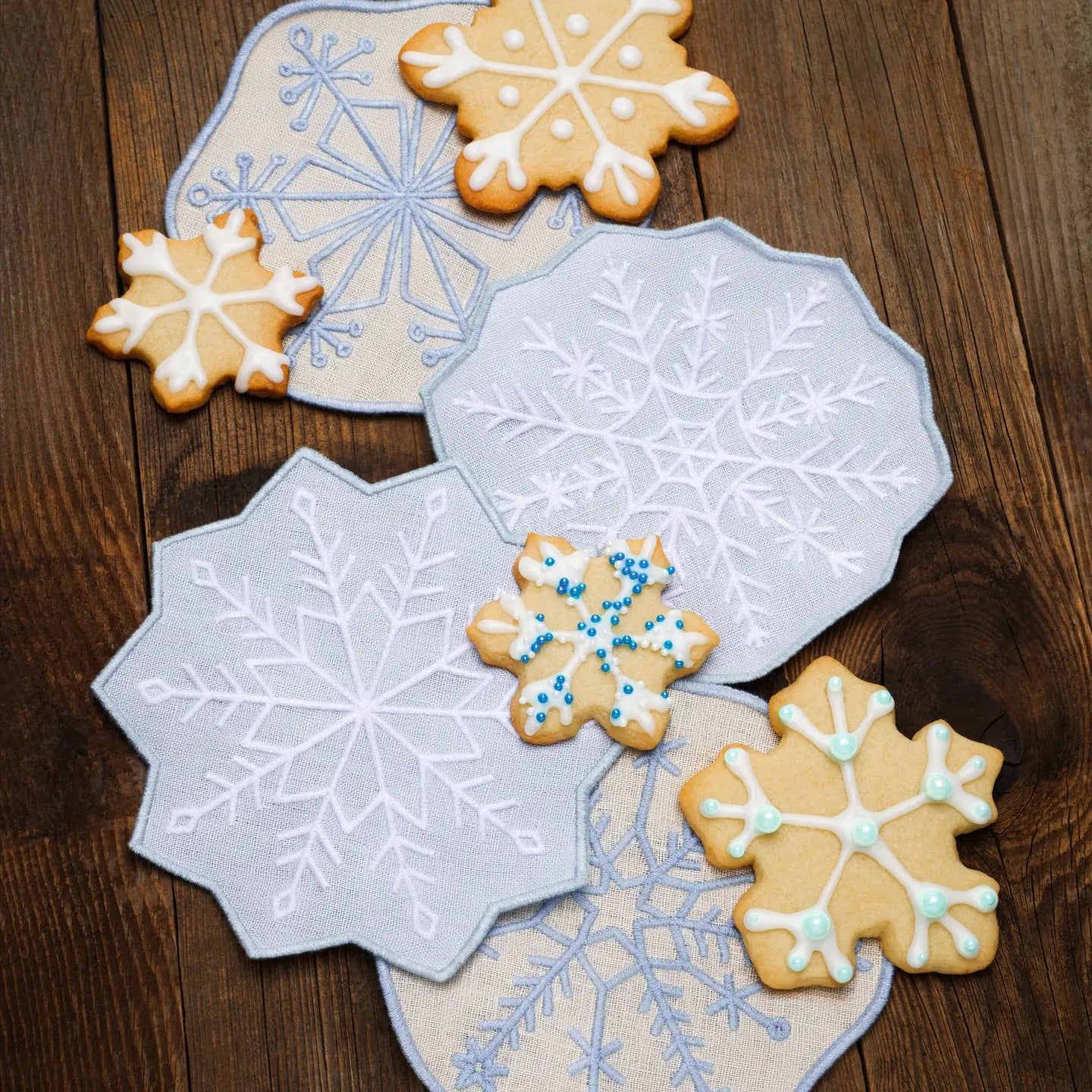 Snowflake Cocktail Napkin Set/4
