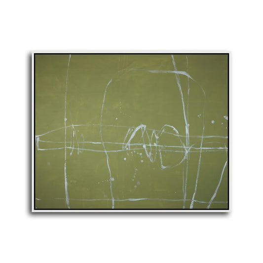Chartreuse Abstract Framed Art