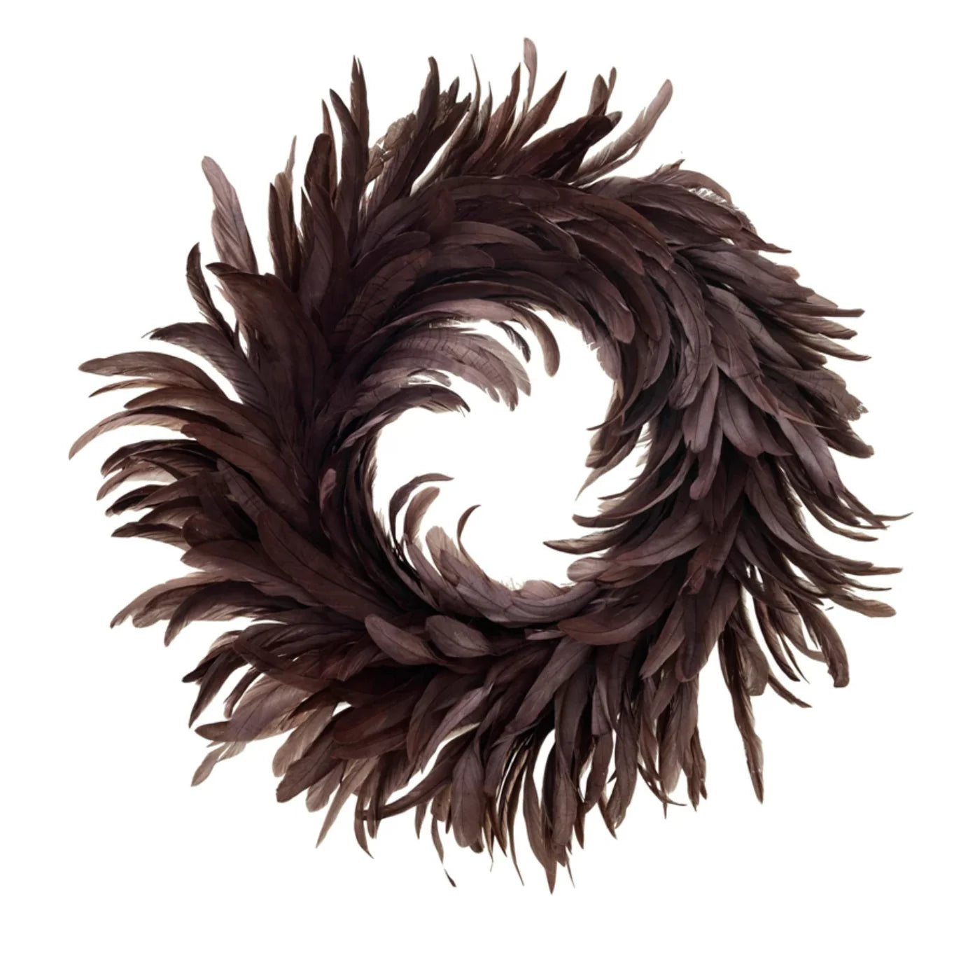 Burgundy Feather Wreath