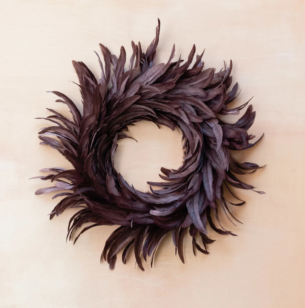 Burgundy Feather Wreath