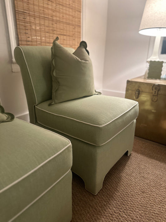 Pale Green Slipper Chairs