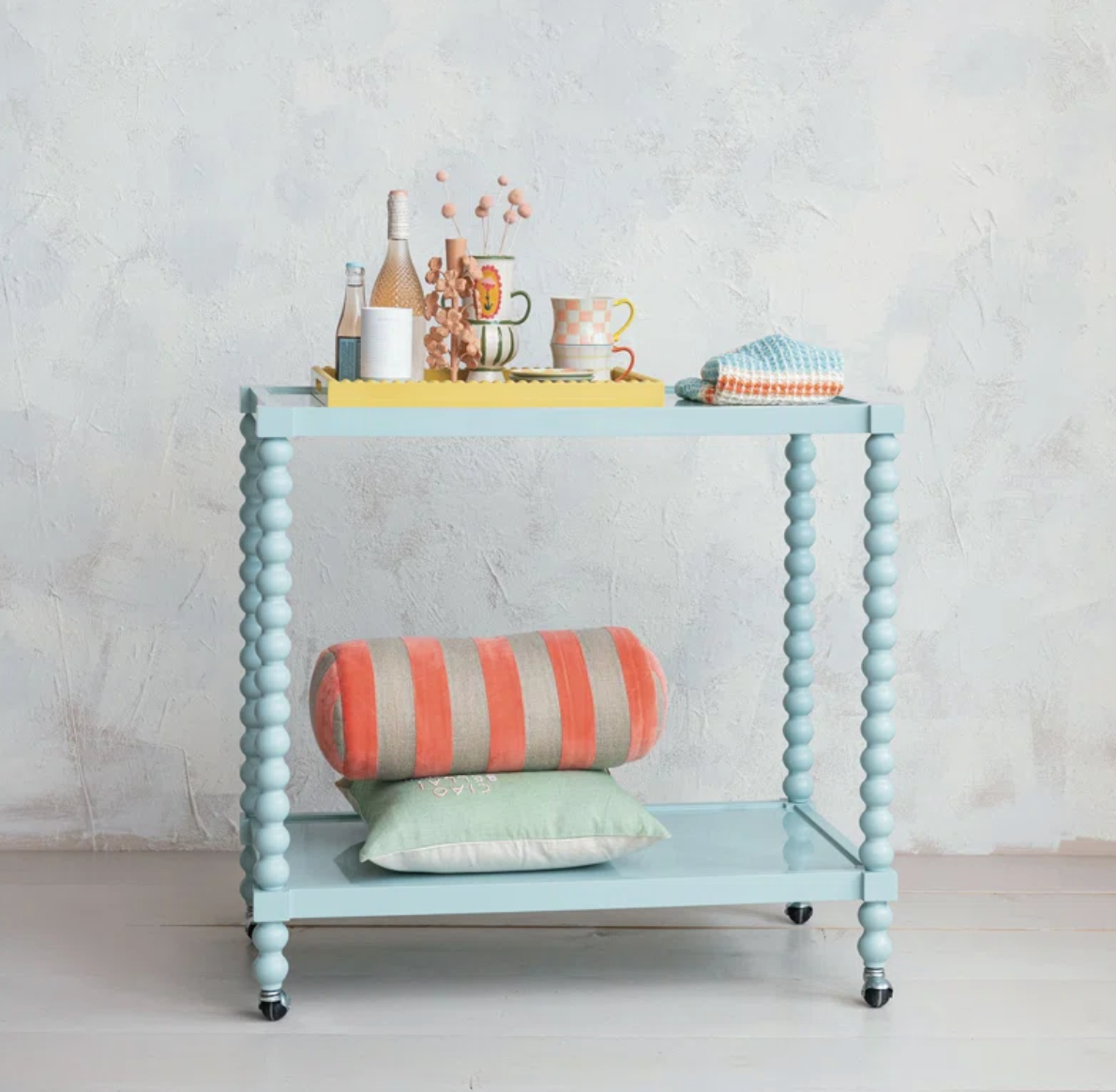 Ocean Mist Bar Cart