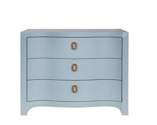 Ocean Blue Linen Curved Chest