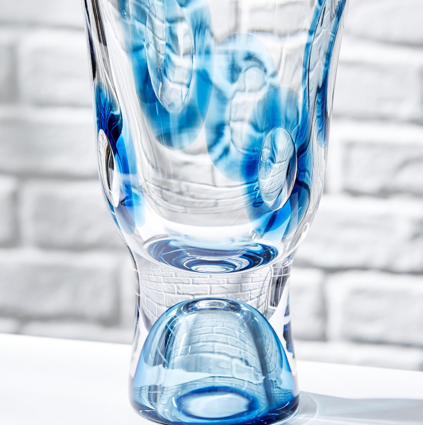 Blue Vision Art Glass Vase