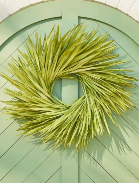 Chartreuse Palm Wreath