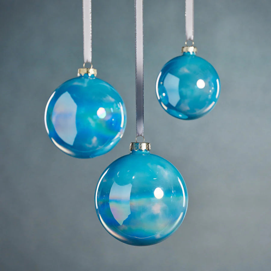 Blue Luster Ornament