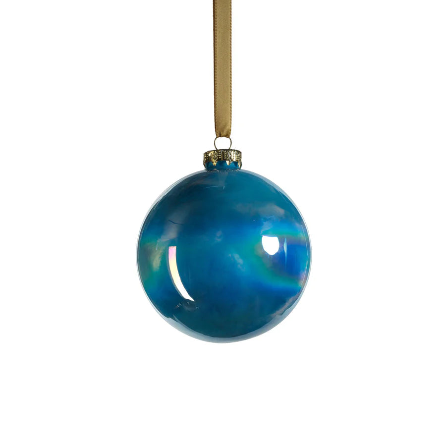 Blue Luster Ornament