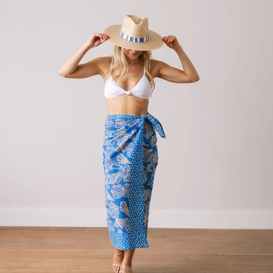 Blue Shell and Dot Sarong