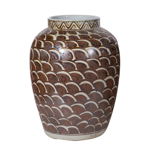 Brown Fish Scale Jar