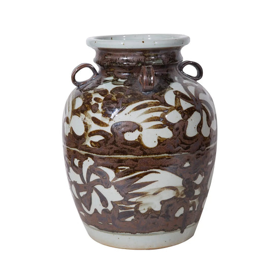 Brown Four Loop Jar