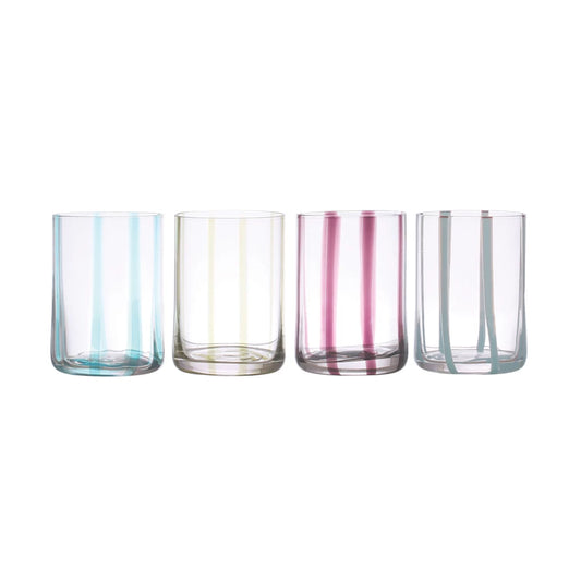 Candy Stripe Drinking Glass