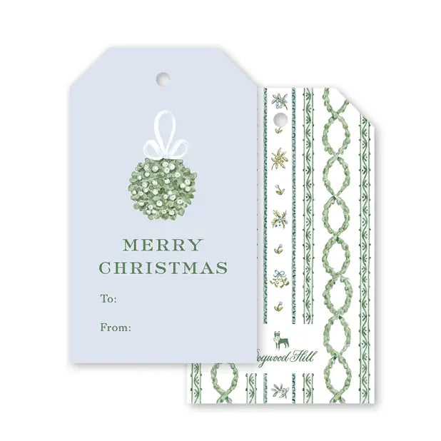 Blue Holiday Gift Tags