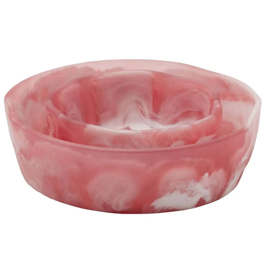 Pink Resin Serving Bowls- Set of 2