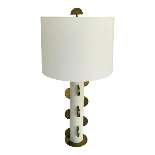 Brass and Stone Lamp