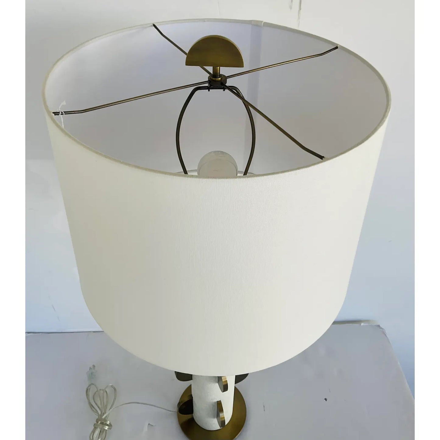 Brass and Stone Lamp