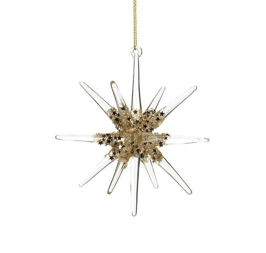 Snowflake Glass Starburst Ornament